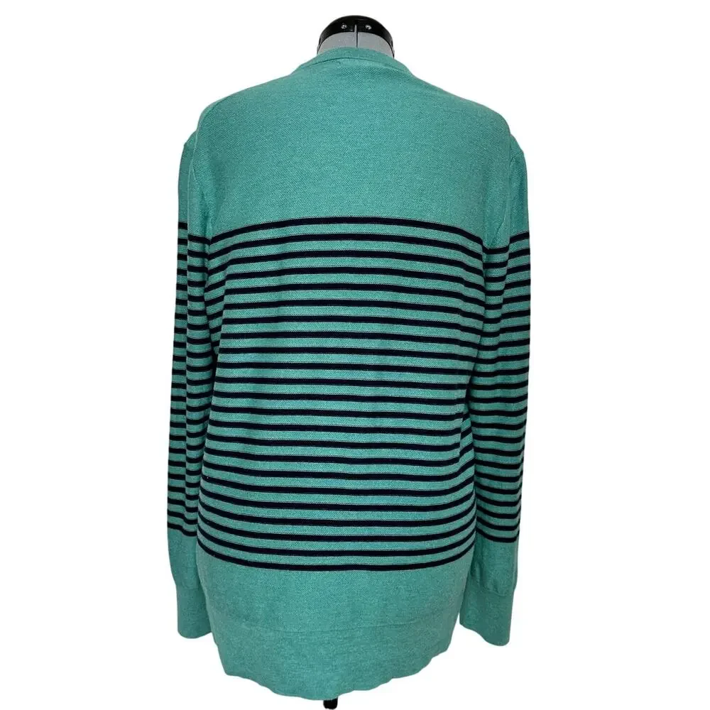 Banana Republic Men's Striped Coastal Crewneck Pullover Preppy Sweater Sz: XL